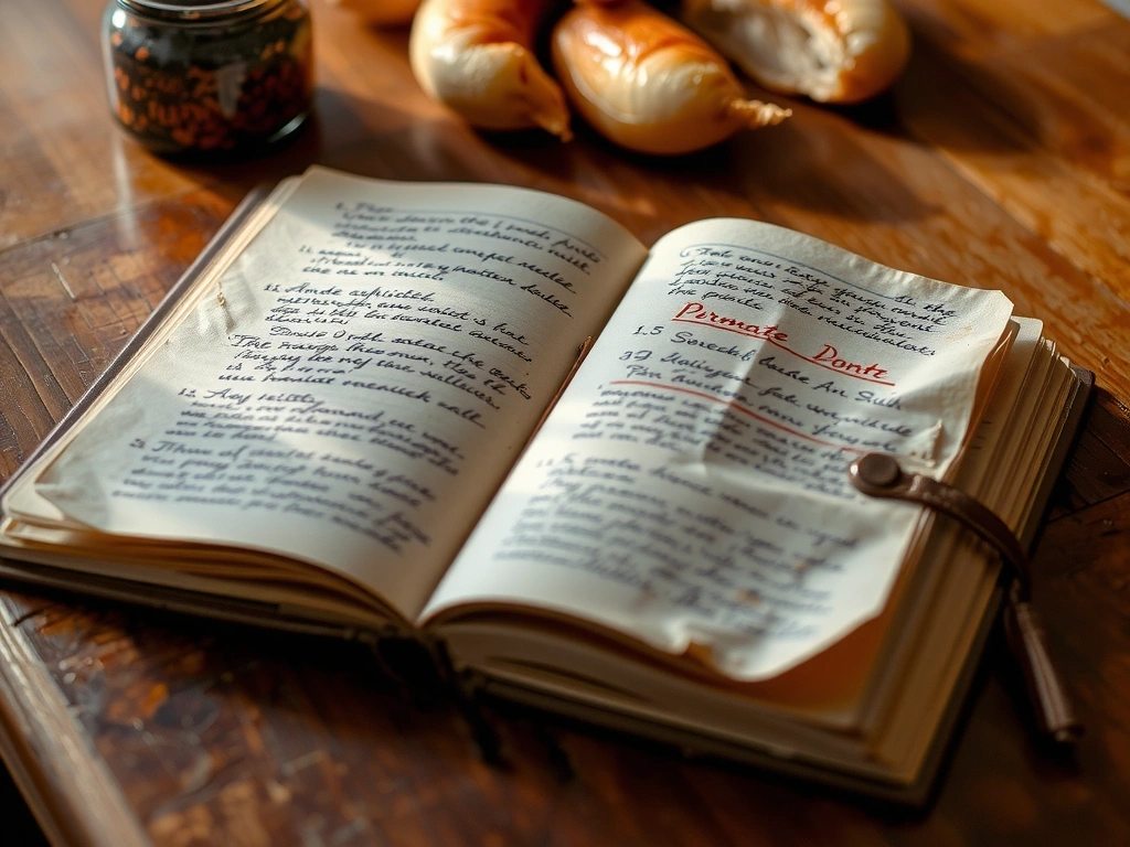 Detailní pohled do ručně psaného deníku výživy s grafy a poznámkami.